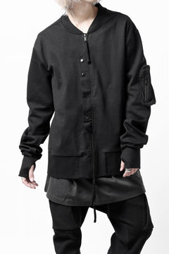 画像をギャラリービューアに読み込む, thom/krom MA-1 JACKET / ELASTIC COTTON (BLACK)