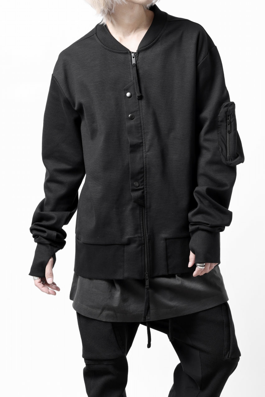 画像をギャラリービューアに読み込む, thom/krom MA-1 JACKET / ELASTIC COTTON (BLACK)