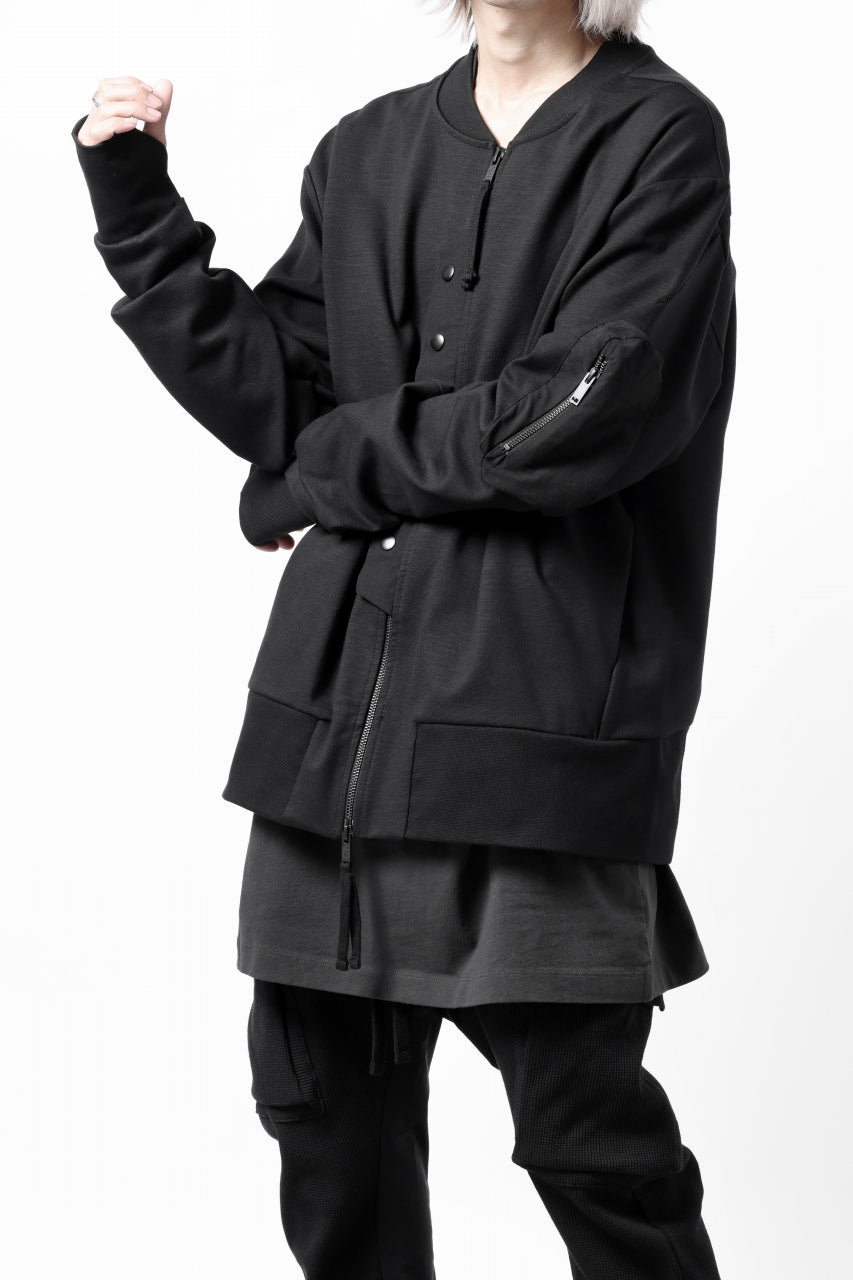 画像をギャラリービューアに読み込む, thom/krom MA-1 JACKET / ELASTIC COTTON (BLACK)