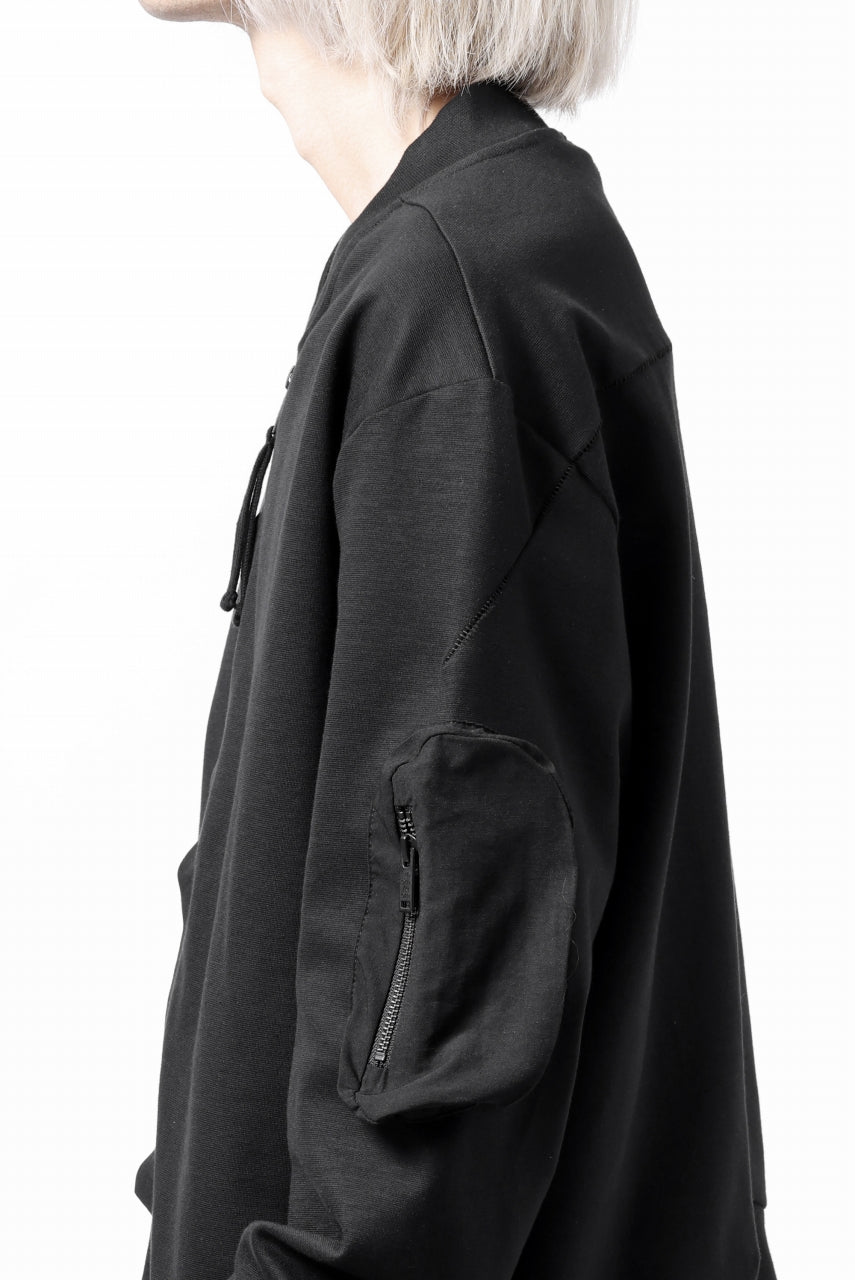 画像をギャラリービューアに読み込む, thom/krom MA-1 JACKET / ELASTIC COTTON (BLACK)