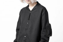 画像をギャラリービューアに読み込む, thom/krom MA-1 JACKET / ELASTIC COTTON (BLACK)