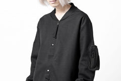 画像をギャラリービューアに読み込む, thom/krom MA-1 JACKET / ELASTIC COTTON (BLACK)