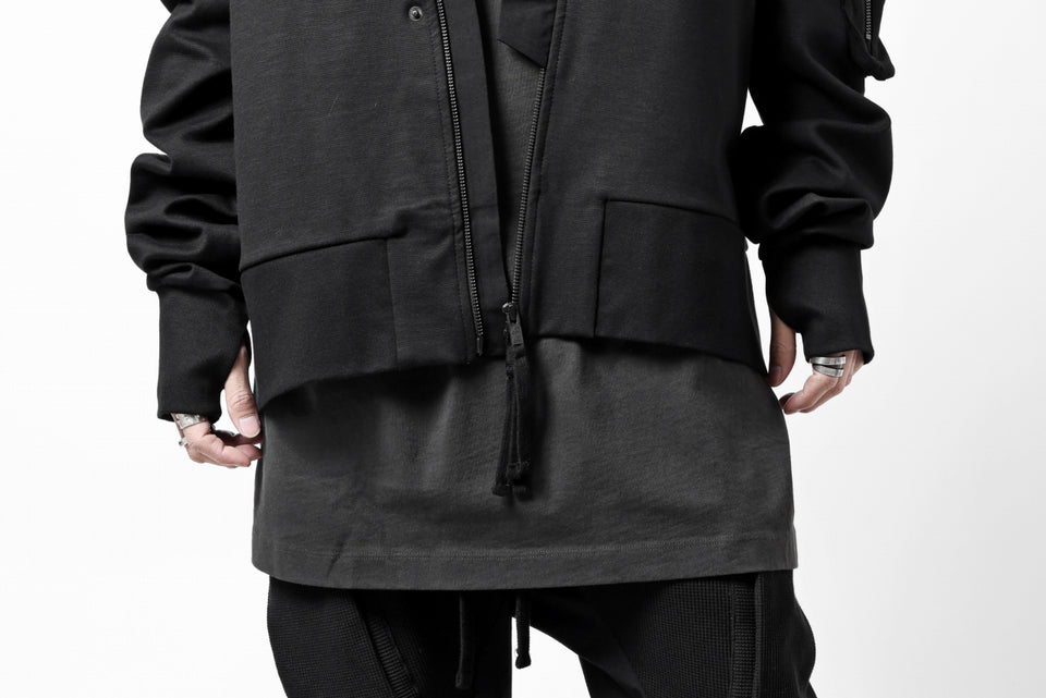 画像をギャラリービューアに読み込む, thom/krom MA-1 JACKET / ELASTIC COTTON (BLACK)