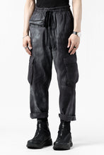 Load image into Gallery viewer, thomkrom DRAW STRINGS CARGO TROUSERS / DYEING WOVEN ELASTIC (MARBLE T109)
