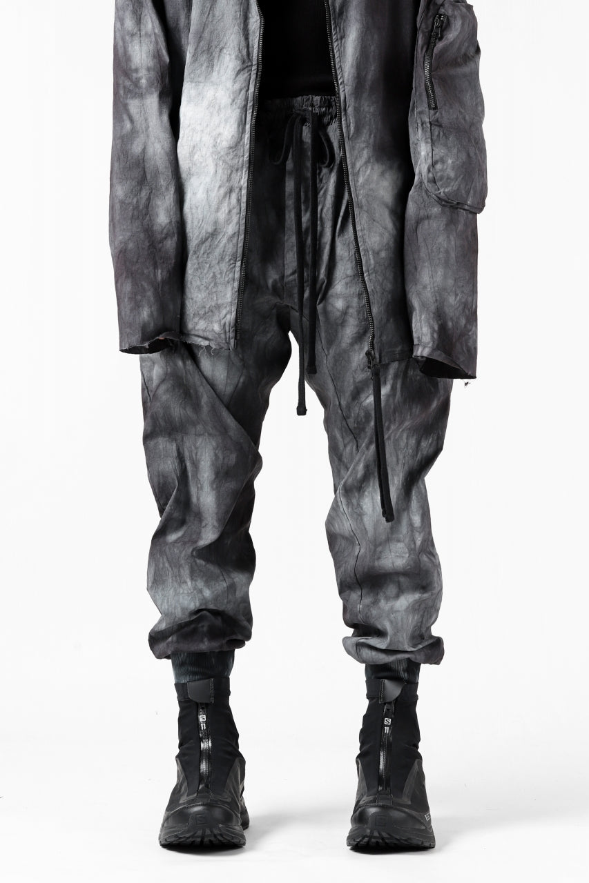 Load image into Gallery viewer, thomkrom LOW CROTCH JOGGER PANTS / DYEING WOVEN ELASTIC (MARBLE T109)