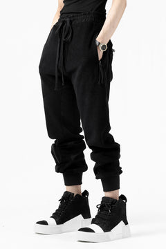 画像をギャラリービューアに読み込む, thomkrom RADICAL POCKETS EASY TROUSERS / SOFT FROTTEE (BLACK)