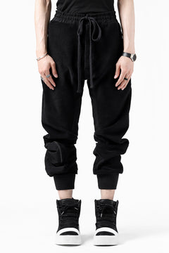 画像をギャラリービューアに読み込む, thomkrom RADICAL POCKETS EASY TROUSERS / SOFT FROTTEE (BLACK)