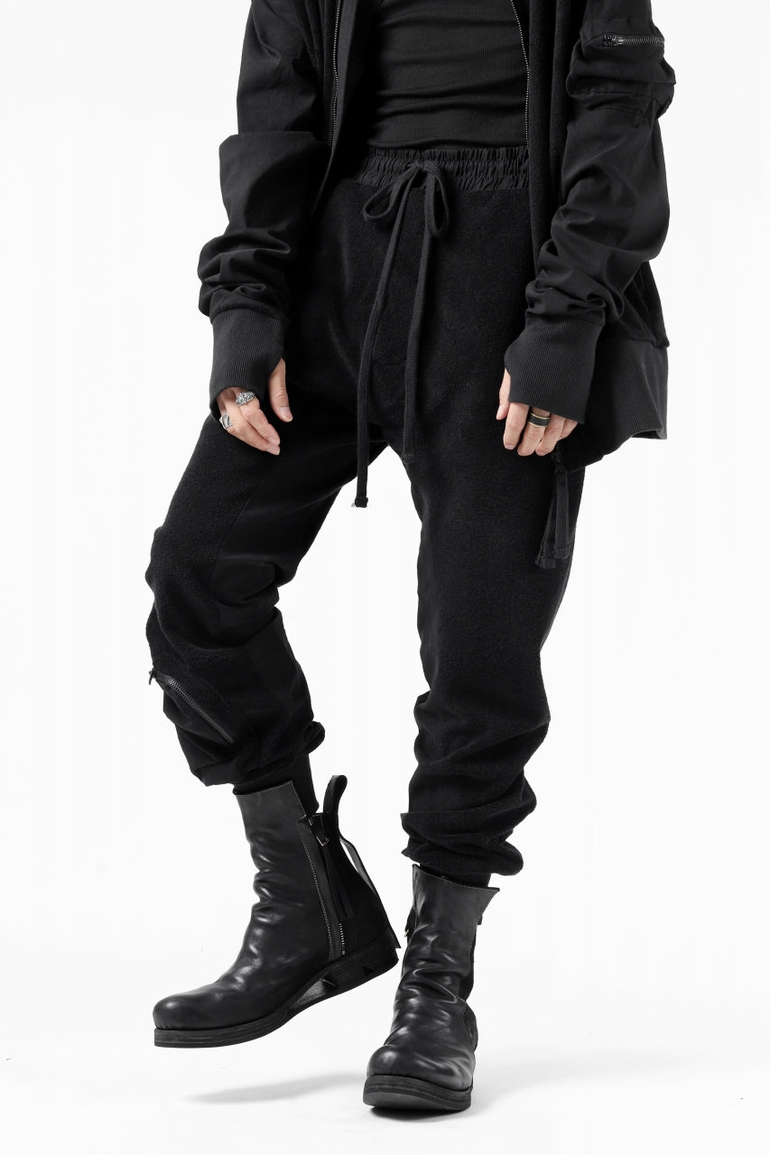 画像をギャラリービューアに読み込む, thomkrom RADICAL POCKETS EASY TROUSERS / SOFT FROTTEE (BLACK)