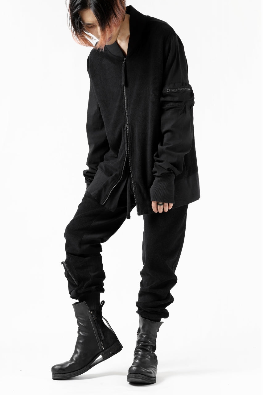 画像をギャラリービューアに読み込む, thomkrom RADICAL POCKETS EASY TROUSERS / SOFT FROTTEE (BLACK)