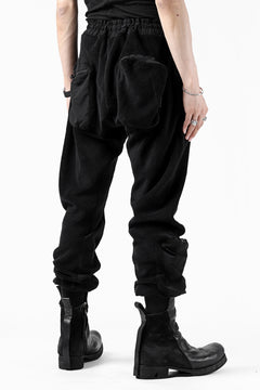 画像をギャラリービューアに読み込む, thomkrom RADICAL POCKETS EASY TROUSERS / SOFT FROTTEE (BLACK)