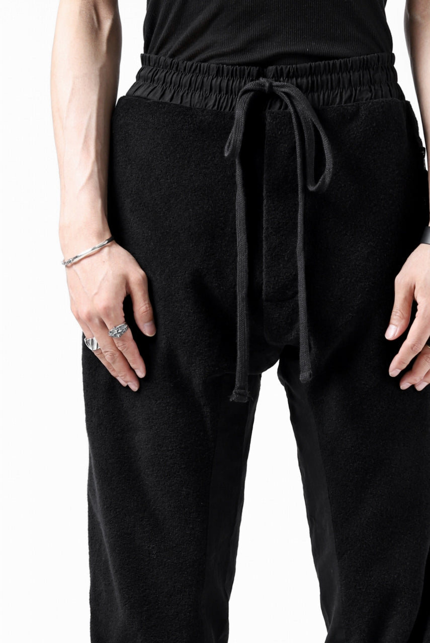 画像をギャラリービューアに読み込む, thomkrom RADICAL POCKETS EASY TROUSERS / SOFT FROTTEE (BLACK)