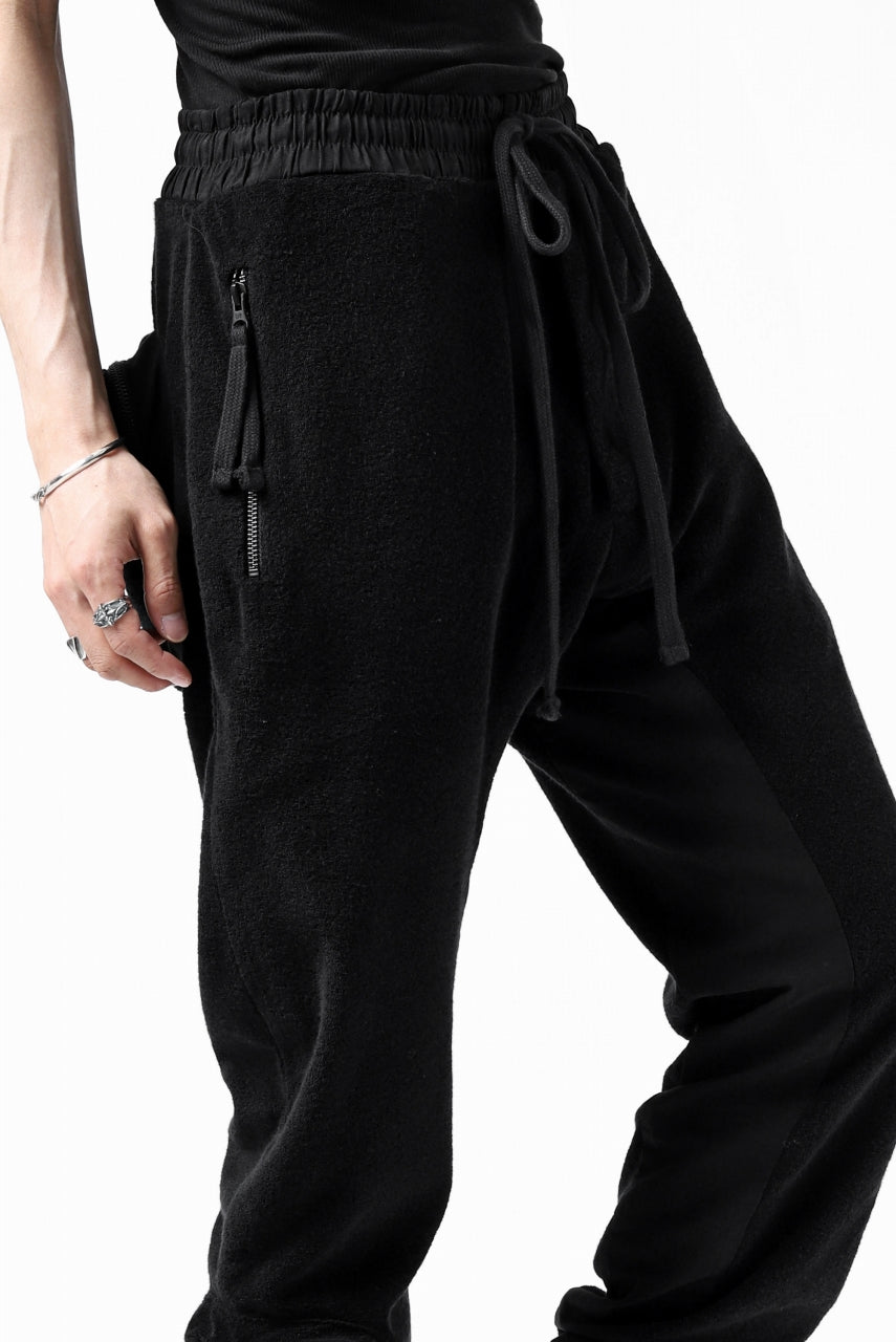 画像をギャラリービューアに読み込む, thomkrom RADICAL POCKETS EASY TROUSERS / SOFT FROTTEE (BLACK)