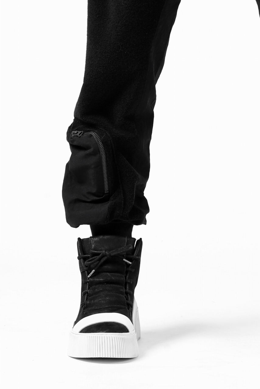 画像をギャラリービューアに読み込む, thomkrom RADICAL POCKETS EASY TROUSERS / SOFT FROTTEE (BLACK)