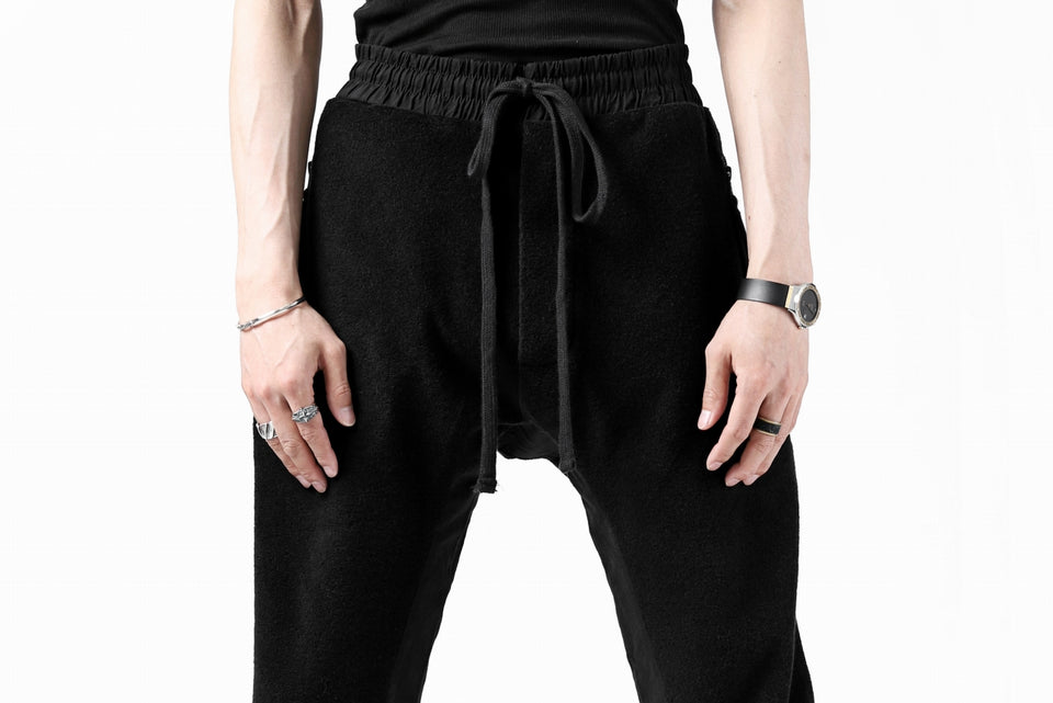 画像をギャラリービューアに読み込む, thomkrom RADICAL POCKETS EASY TROUSERS / SOFT FROTTEE (BLACK)