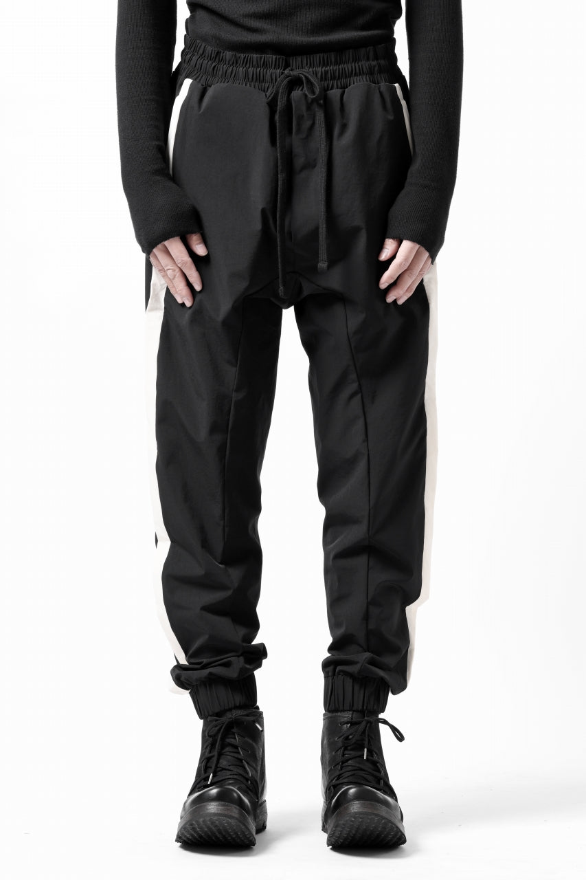 画像をギャラリービューアに読み込む, thom/krom SIDE LINE JOGGER PANTS / ELASTIC NYLON (BLACK)
