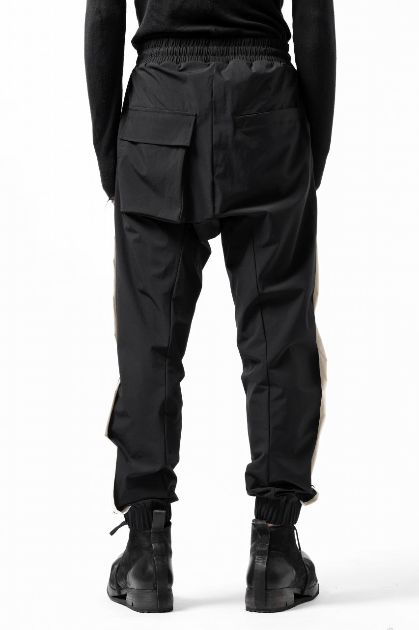 画像をギャラリービューアに読み込む, thom/krom SIDE LINE JOGGER PANTS / ELASTIC NYLON (BLACK)