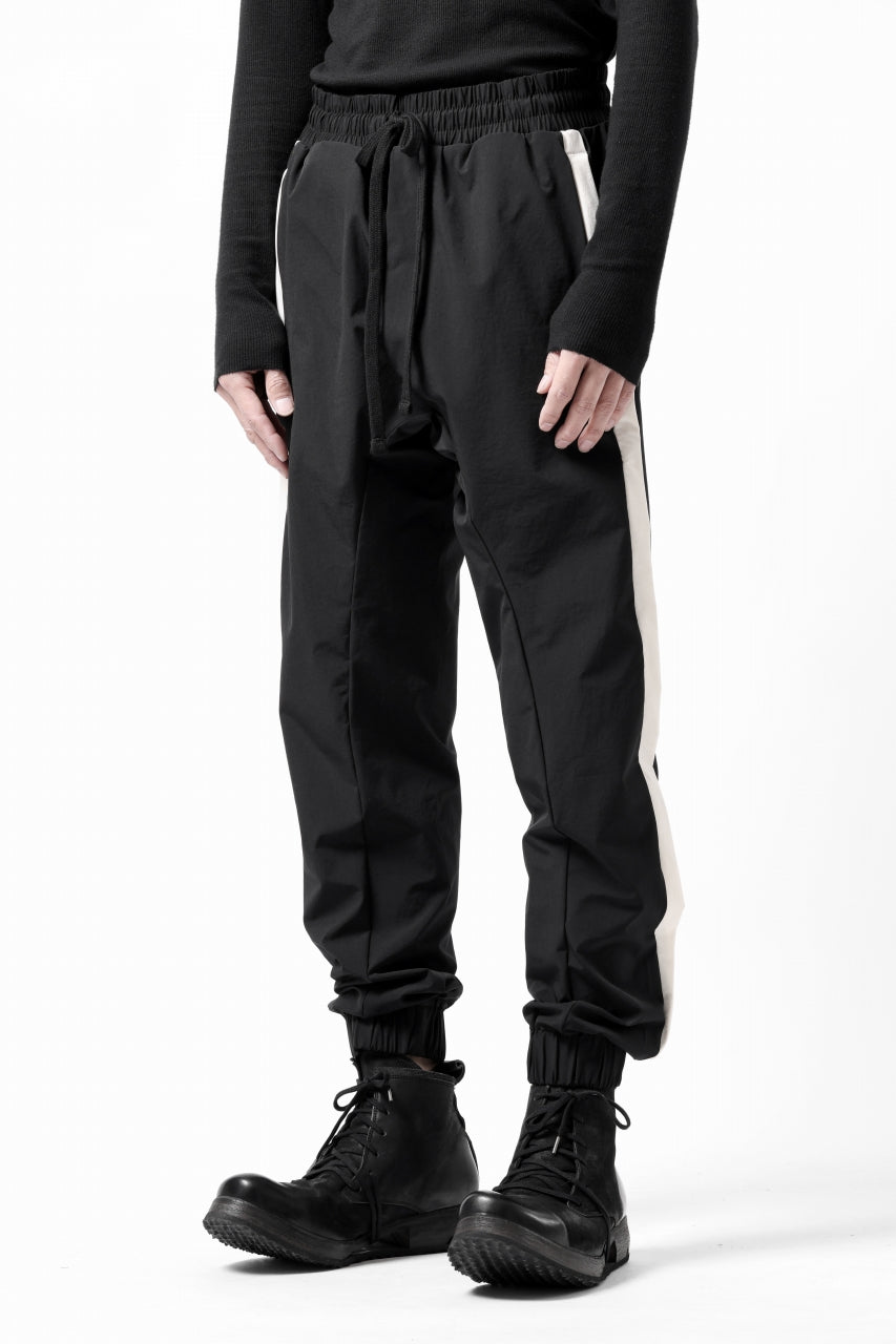 thom/krom SIDE LINE JOGGER PANTS / ELASTIC NYLON (BLACK)