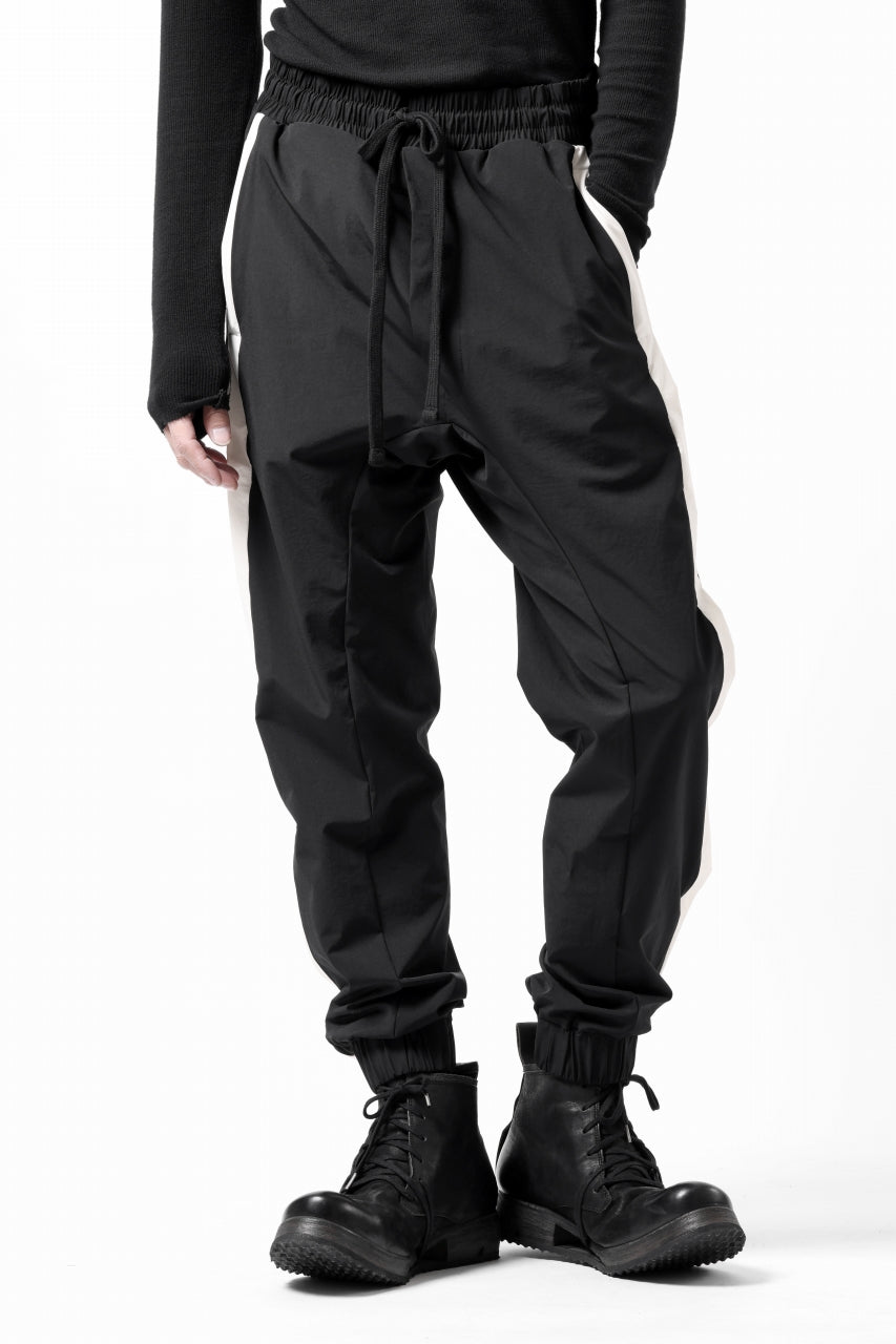 thom/krom SIDE LINE JOGGER PANTS / ELASTIC NYLON (BLACK)