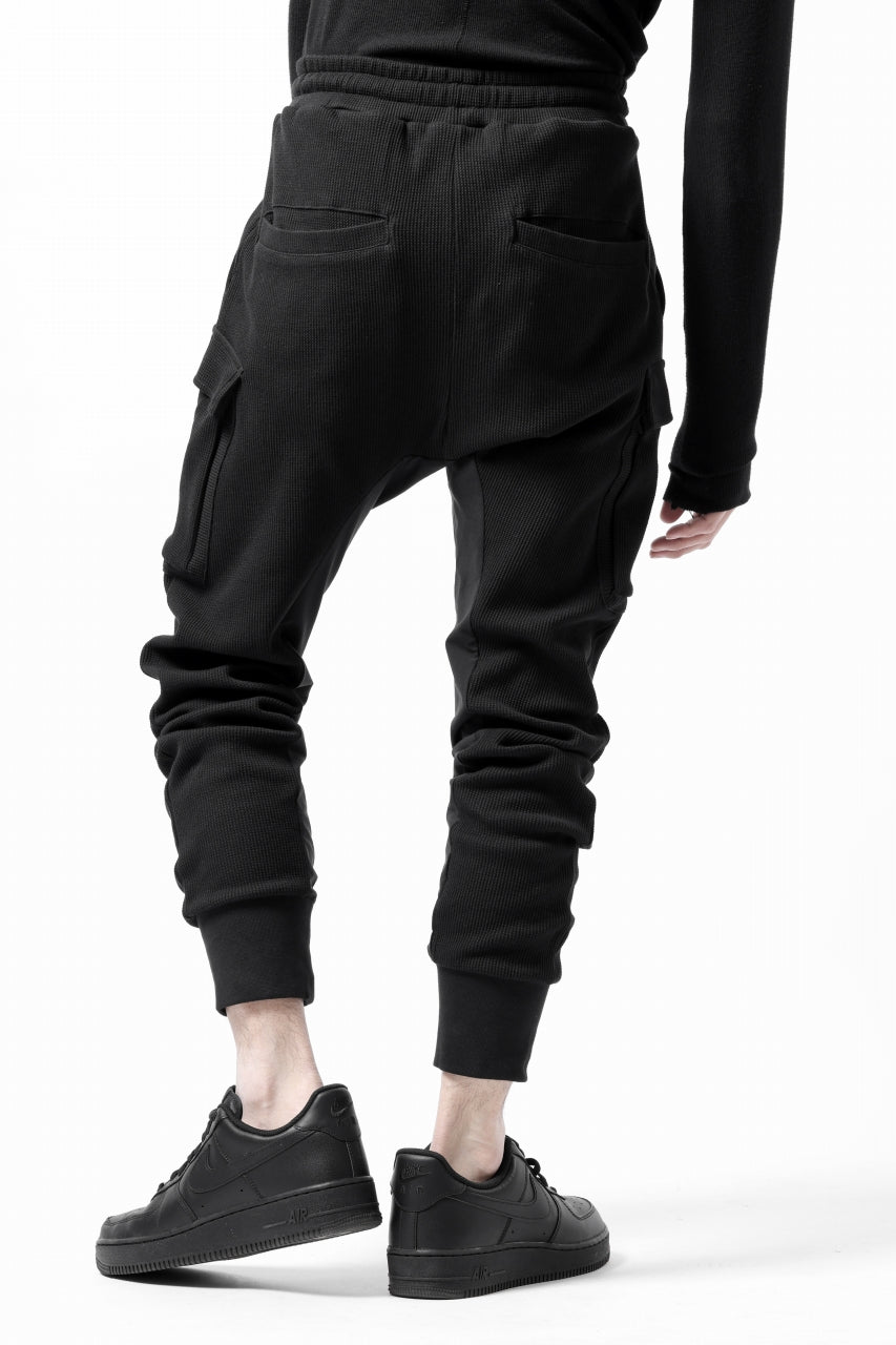 画像をギャラリービューアに読み込む, thom/krom WORKED EASY JOGGER PANTS / WAFFLE JERSEY (BLACK)