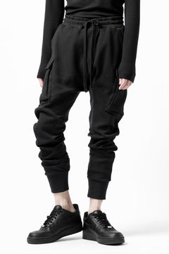 画像をギャラリービューアに読み込む, thom/krom WORKED EASY JOGGER PANTS / WAFFLE JERSEY (BLACK)