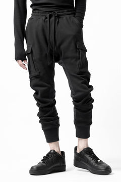 画像をギャラリービューアに読み込む, thom/krom WORKED EASY JOGGER PANTS / WAFFLE JERSEY (BLACK)