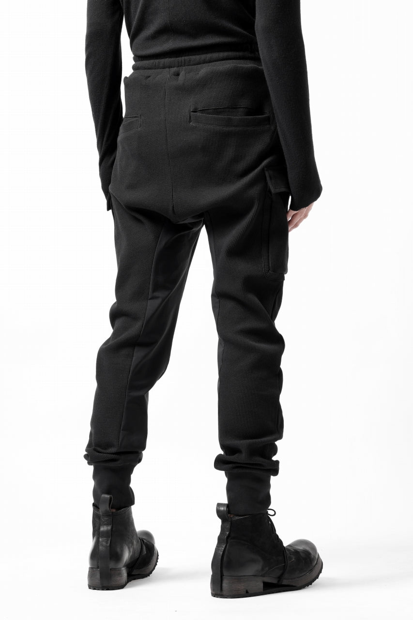 画像をギャラリービューアに読み込む, thom/krom WORKED EASY JOGGER PANTS / WAFFLE JERSEY (BLACK)