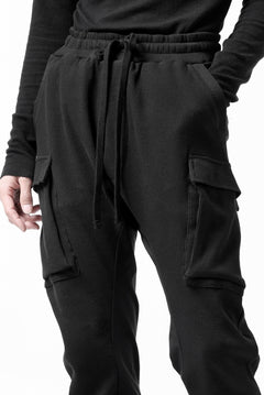 画像をギャラリービューアに読み込む, thom/krom WORKED EASY JOGGER PANTS / WAFFLE JERSEY (BLACK)