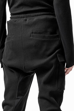 画像をギャラリービューアに読み込む, thom/krom WORKED EASY JOGGER PANTS / WAFFLE JERSEY (BLACK)