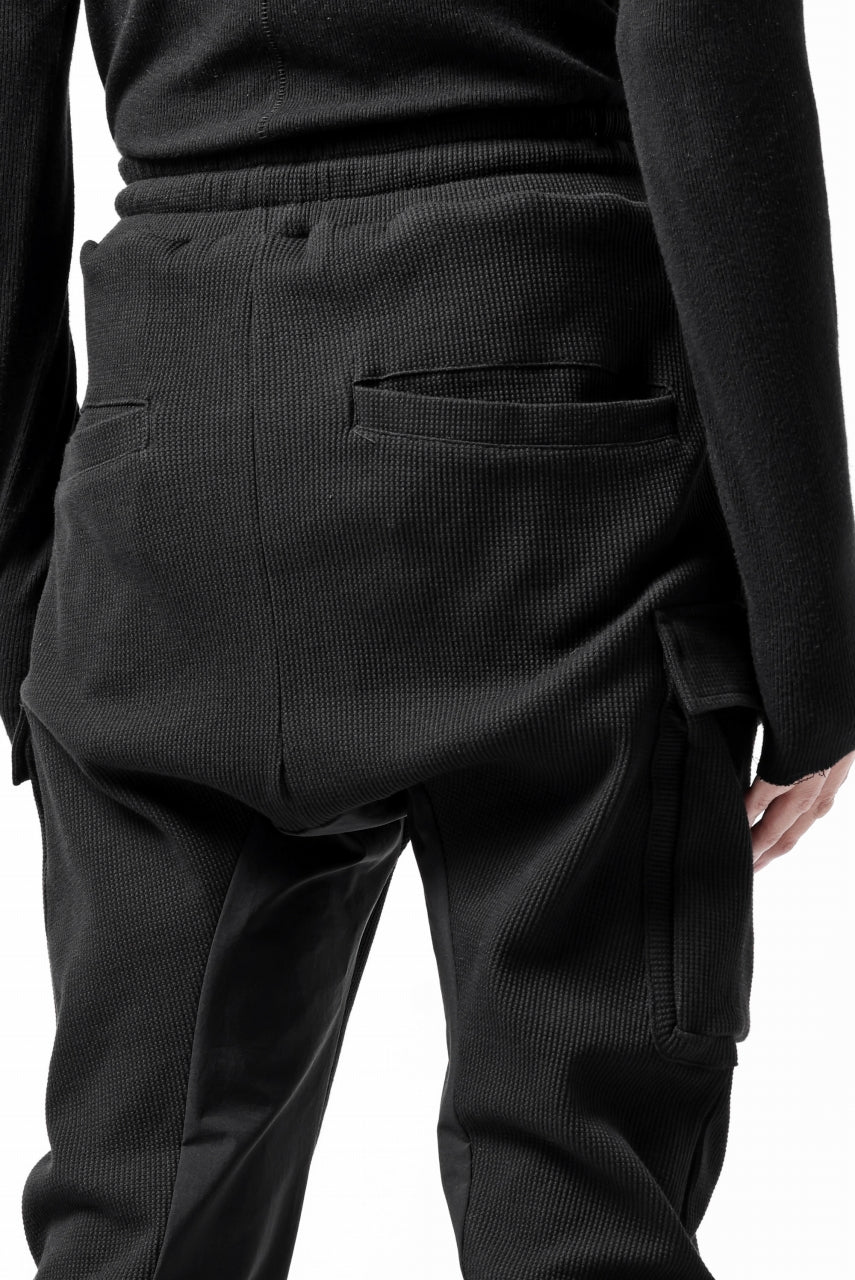 画像をギャラリービューアに読み込む, thom/krom WORKED EASY JOGGER PANTS / WAFFLE JERSEY (BLACK)