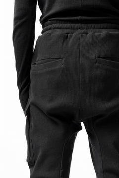 画像をギャラリービューアに読み込む, thom/krom WORKED EASY JOGGER PANTS / WAFFLE JERSEY (BLACK)