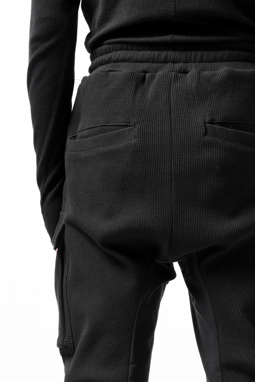 画像をギャラリービューアに読み込む, thom/krom WORKED EASY JOGGER PANTS / WAFFLE JERSEY (BLACK)