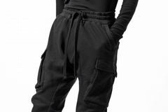 画像をギャラリービューアに読み込む, thom/krom WORKED EASY JOGGER PANTS / WAFFLE JERSEY (BLACK)