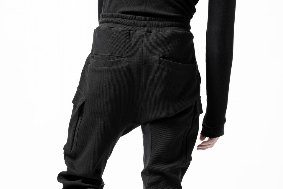 画像をギャラリービューアに読み込む, thom/krom WORKED EASY JOGGER PANTS / WAFFLE JERSEY (BLACK)