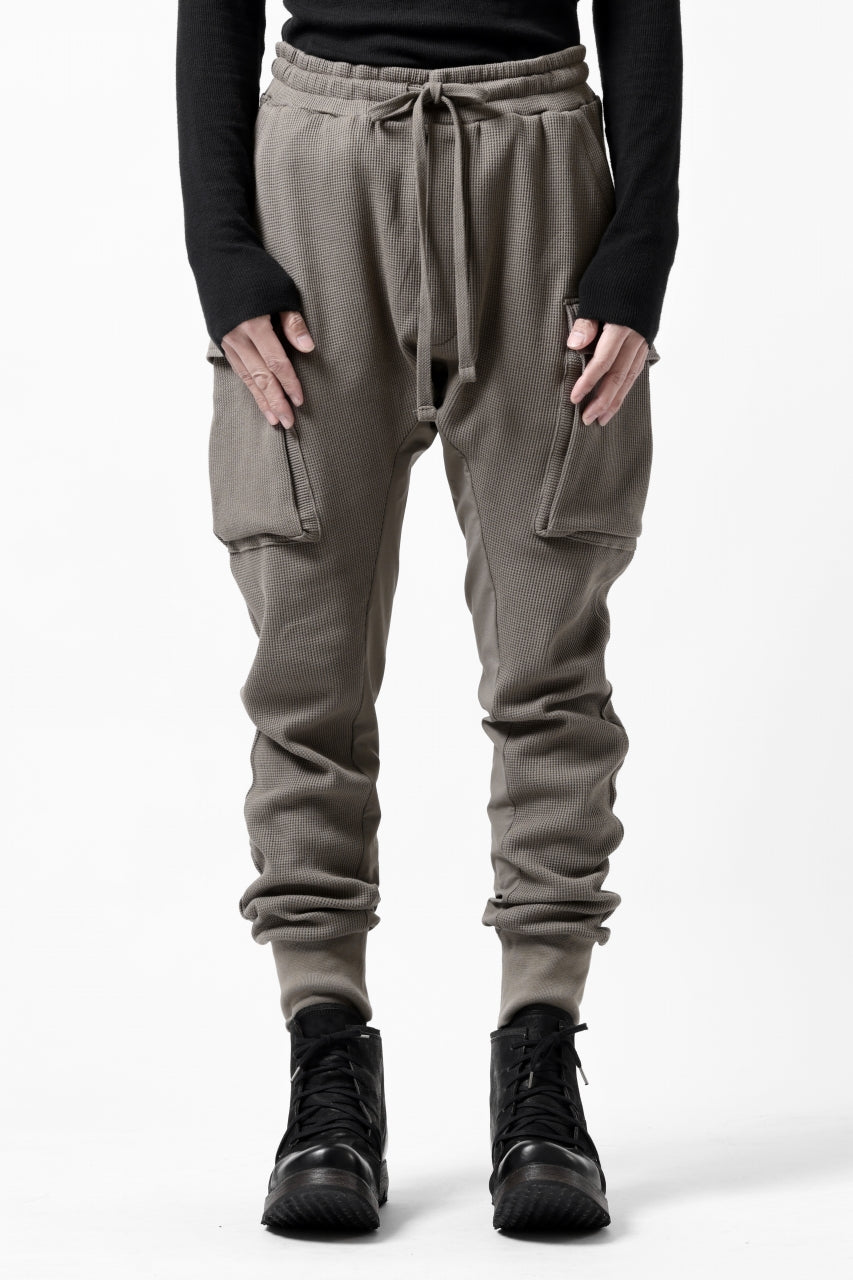 画像をギャラリービューアに読み込む, thom/krom WORKED EASY JOGGER PANTS / WAFFLE JERSEY (FOSSIL)