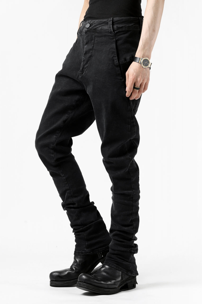 画像をギャラリービューアに読み込む, thomkrom SCAR STITCH SKINNY TROUSERS / SUPER STRETCH DENIM (DARK GREY)