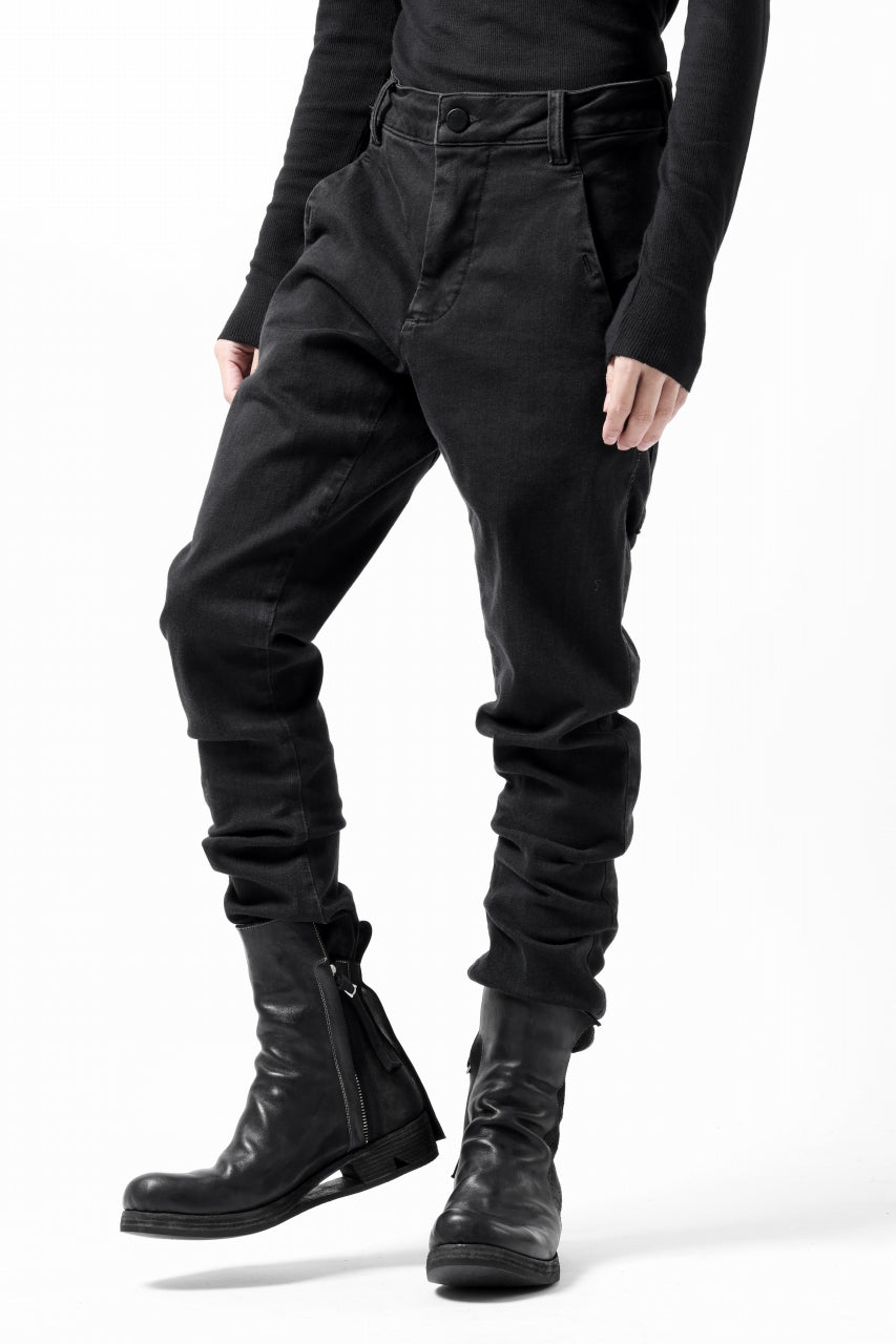 Load image into Gallery viewer, thomkrom SKINNY TROUSERS with SCAR STITCH / STRETCH DENIM (DARK GREY)