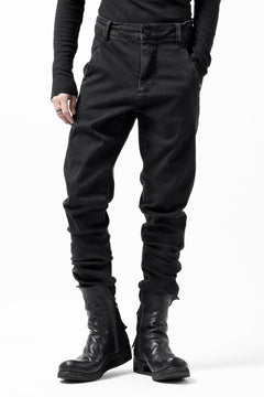 Load image into Gallery viewer, thomkrom SKINNY TROUSERS with SCAR STITCH / STRETCH DENIM (DARK GREY)