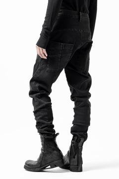 Load image into Gallery viewer, thomkrom SKINNY TROUSERS with SCAR STITCH / STRETCH DENIM (DARK GREY)