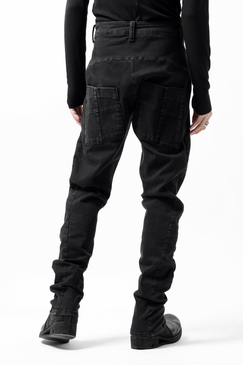 Load image into Gallery viewer, thomkrom SKINNY TROUSERS with SCAR STITCH / STRETCH DENIM (DARK GREY)