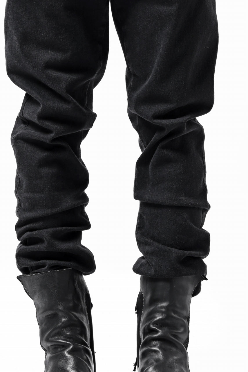 Load image into Gallery viewer, thomkrom SKINNY TROUSERS with SCAR STITCH / STRETCH DENIM (DARK GREY)