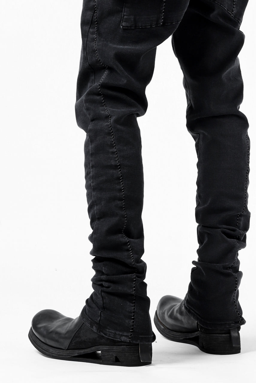 画像をギャラリービューアに読み込む, thomkrom SCAR STITCH SKINNY TROUSERS / SUPER STRETCH DENIM (DARK GREY)