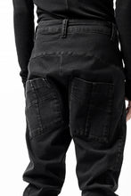 Load image into Gallery viewer, thomkrom SKINNY TROUSERS with SCAR STITCH / STRETCH DENIM (DARK GREY)