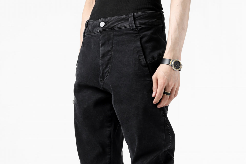 画像をギャラリービューアに読み込む, thomkrom SCAR STITCH SKINNY TROUSERS / SUPER STRETCH DENIM (DARK GREY)