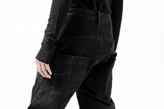 Load image into Gallery viewer, thomkrom SKINNY TROUSERS with SCAR STITCH / STRETCH DENIM (DARK GREY)