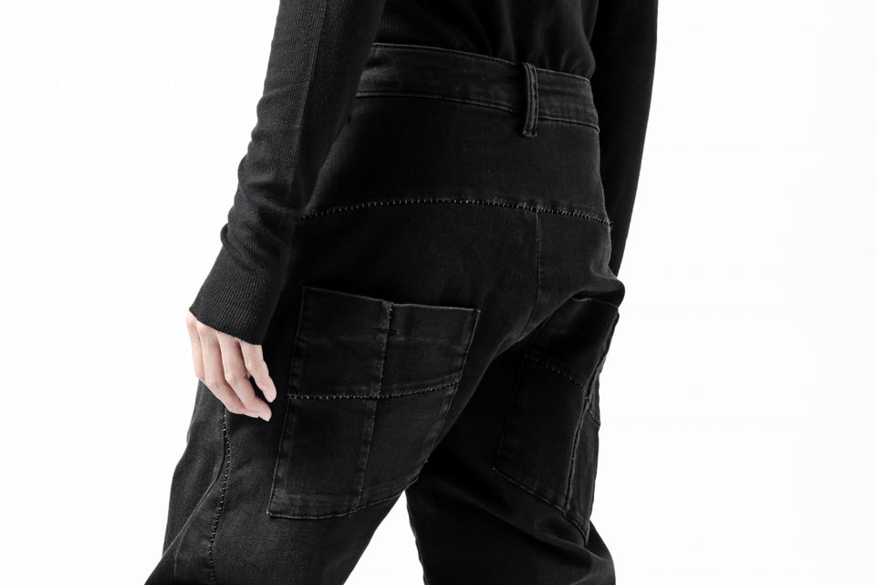 Load image into Gallery viewer, thomkrom SKINNY TROUSERS with SCAR STITCH / STRETCH DENIM (DARK GREY)
