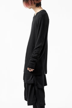 画像をギャラリービューアに読み込む, thomkrom LONG SLEEVE TOPS / STRETCH MIXED UP RIB (BLACK)