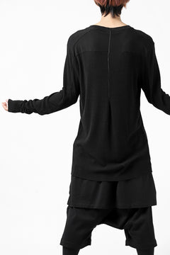画像をギャラリービューアに読み込む, thomkrom LONG SLEEVE TOPS / STRETCH MIXED UP RIB (BLACK)