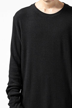 画像をギャラリービューアに読み込む, thomkrom LONG SLEEVE TOPS / STRETCH MIXED UP RIB (BLACK)