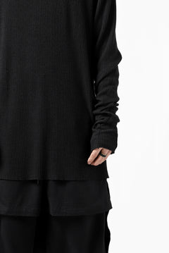 画像をギャラリービューアに読み込む, thomkrom LONG SLEEVE TOPS / STRETCH MIXED UP RIB (BLACK)
