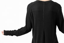 画像をギャラリービューアに読み込む, thomkrom LONG SLEEVE TOPS / STRETCH MIXED UP RIB (BLACK)